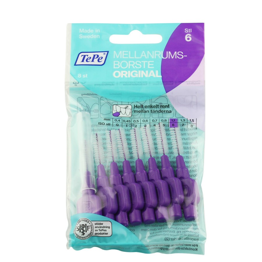 Clearance TePe Tepe Original Interdentalbursten 6 Lila (1,1 Mm) 8 St.