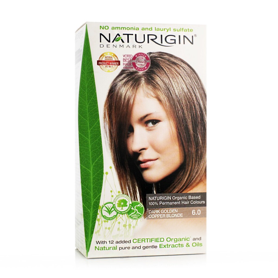 Hot Naturigin Naturigin Permanent Hair Colours (Dark Golden Copper Blonde 6.0) 115 Ml