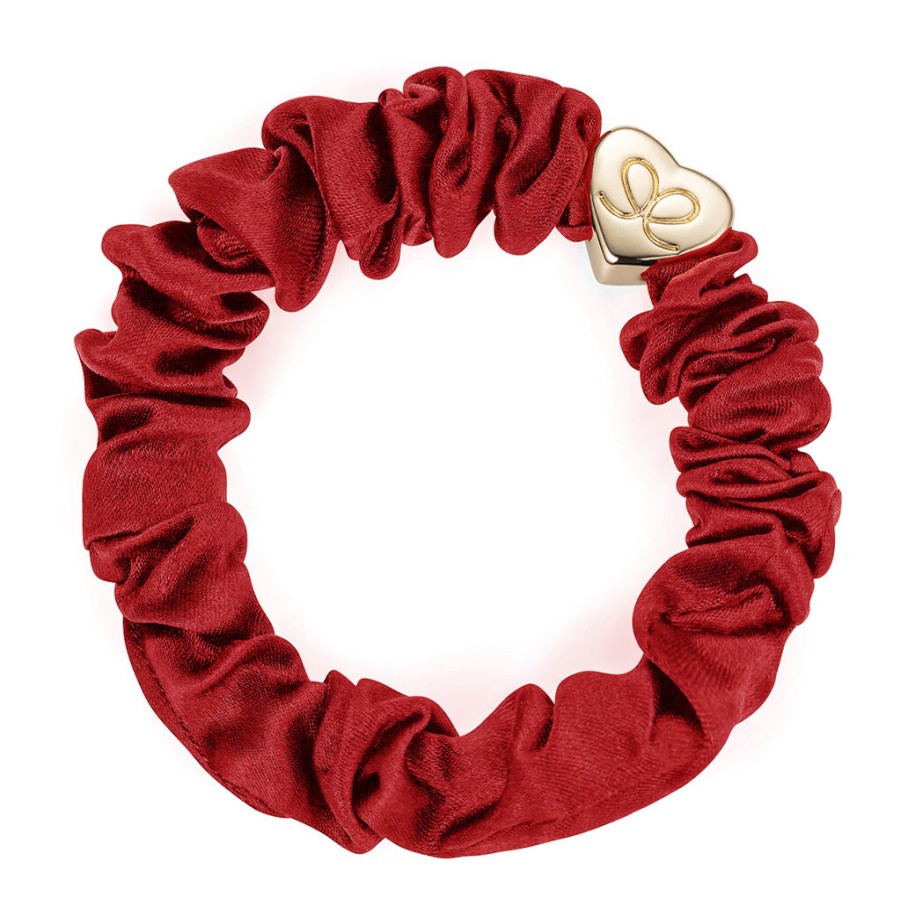 Wholesale By Eloise London By Eloise London Gold Heart Silk Scrunchie