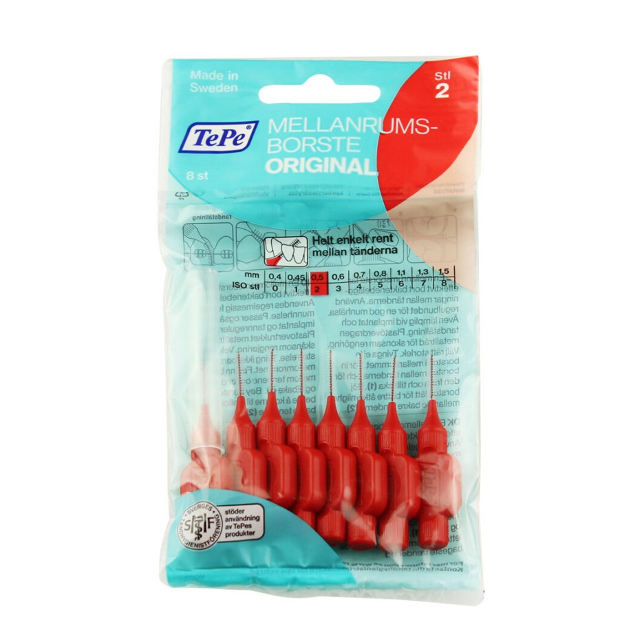 Hot TePe Tepe Original Interdentalbursten 2 Rot (0,5 Mm) 8 St.