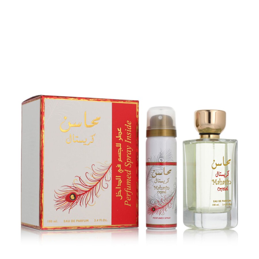 Clearance Lattafa Lattafa Mahasin Crystal Edp 100 Ml + Deo Spray 75 Ml (Woman)