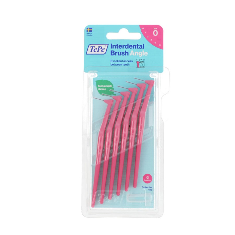 Wholesale TePe Tepe Angle Interdentalbursten 0 Rosa (0,4 Mm) 6 St.