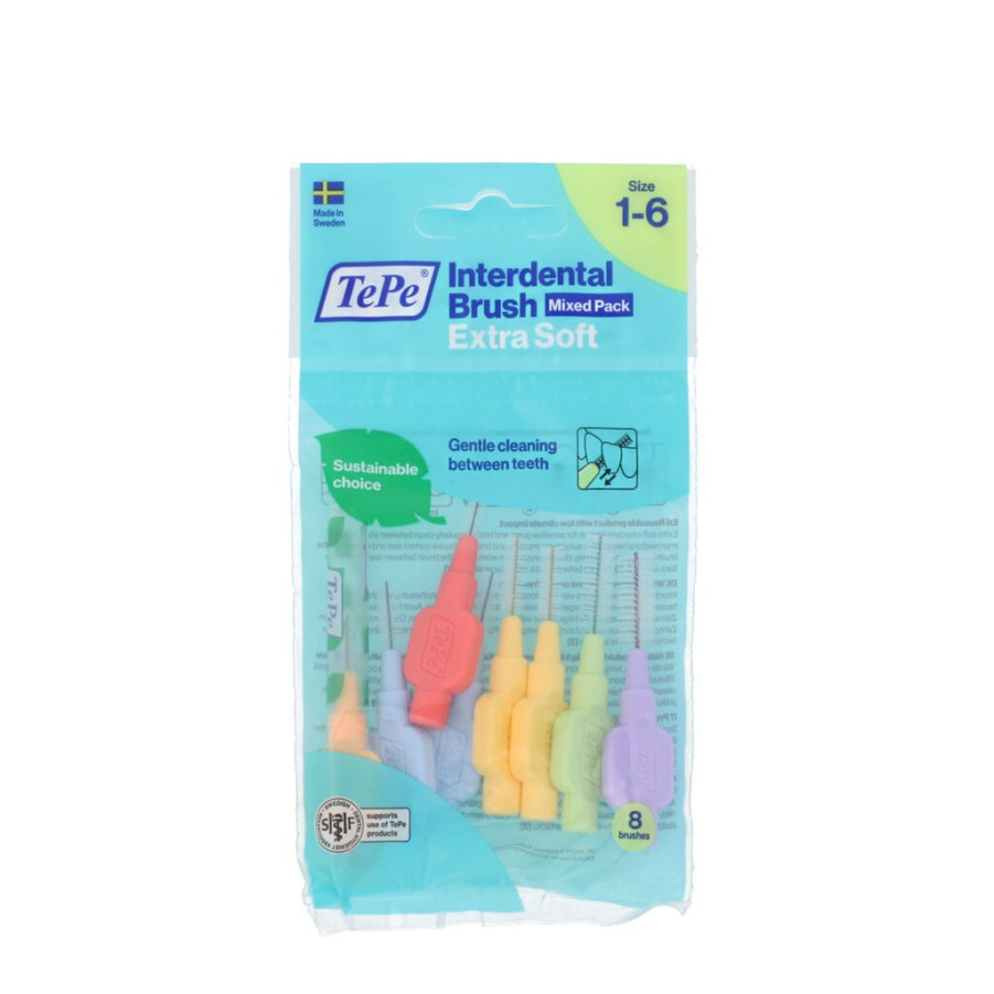 Online TePe Tepe Extra Soft Interdentalbursten Mix 8 Stuck